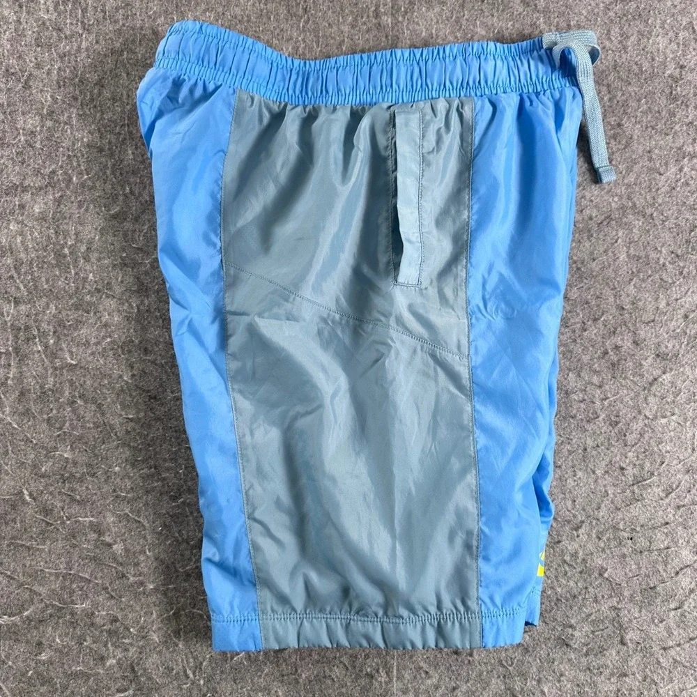 Nike Mens Sportswear Woven Shorts Blue Grey Neon DO6587-412 Size M Excellent